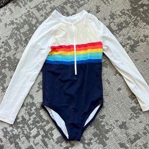Hanna Andersson long sleeve rash guard swimsuit sz 120